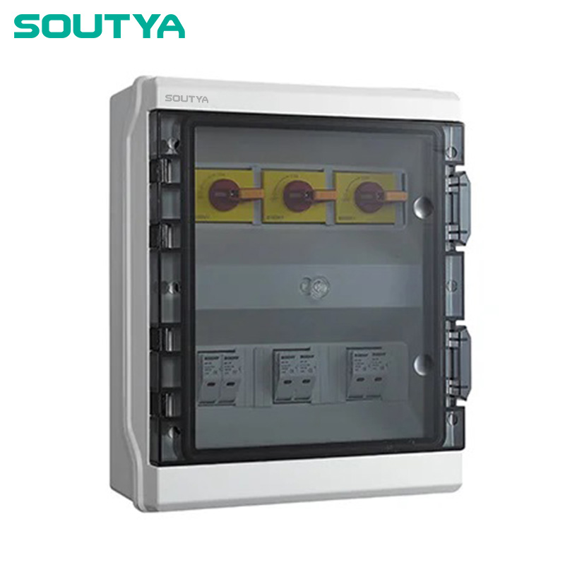 Scatola isolatore CC Custodia IP65 per tre stringhe con fusibile